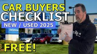 FREE CAR BUYERS CHECKLIST (PDF Download) Kevin Hunter the Homework Guy