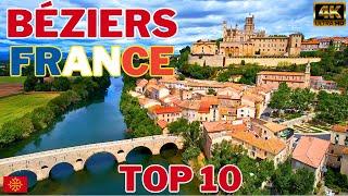 Beziers France - 4K Drone Vlog Travel Video - TOP 10 Things To Do in Béziers, Valras Beach