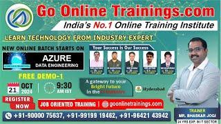 ADF Demo Part1 - Oct 21st 2024 | Bhaskar Jogi | Go Online Trainings | 90000 75637