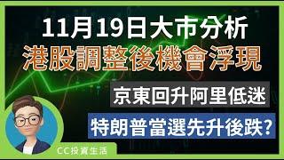 11月19日: 港股調整後機會浮現 | 京東回升阿里低迷 | 特朗普當選先升後跌解構 | 中國移動未是較好的入場時機 #恒生指數 #阿里巴巴 #中國銀行