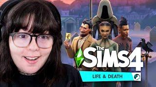 FUNERALS & GRIMTERNS?! // The Sims 4 Life & Death Expansion Pack Trailer Reaction