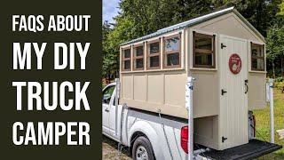 FAQs About My DIY Truck Camper (shaped like a tiny house)