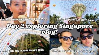 DAY 2 IN SINGAPORE VLOG! Marina Bay Sands, Flower Dome and Gardens by the Bay light show 