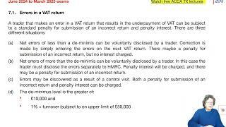 Chapter 24 Value Added Tax – VAT (part 3) -  ACCA TX-UK Taxation (FA 2023)