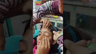 #short  Eyebrow Threading tutorial #viralshort