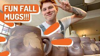 Making Fall Mugs | Chill Pottery With Benjamin