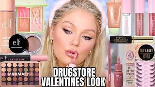 Easy Soft Glam Valentines Day Makeup Tutorial *ALL DRUGSTORE*  KELLY STRACK