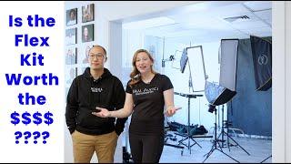 Westcott Cine Flex kit Head-to-Head Headshot Challenge with Godox AD300 Strobes in Stripboxes