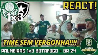 REACT PALMEIRAS 1x3 BOTAFOGO - BRASILEIRAO 2024 - BOTAFOGO COM A MAO NA TAÇA