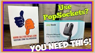 Pop-tech Phone Mount Holder for Phones with PopSockets Attached!