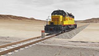 Trains vs Bollards – BeamNG-X