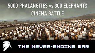 5000 PHALANGITES vs 300 ELEPHANST CINEMA BATTLE  |  Total War