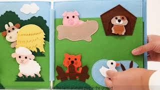 Farm Animals Soft Felt Activity Books custom diy baby felt quiet book quiet felt book for kids