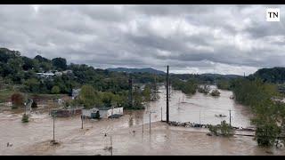 Catastrophic flooding in Asheville, NC, Erwin and Newport, TN, part of Hurricane Helene aftermath