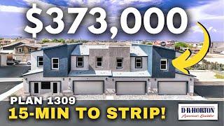 NEW Affordable Townhomes Las Vegas | DR Horton Spectrum Trails Tour | 15 Min from Strip! Plan 1309