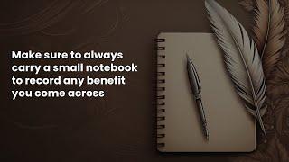 Make sure to always carry a small notebook to record any benefit you come across | Sheikh Sindi
