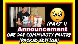 [PART 1] ONE DAY COMMUNITY PANTRY Sam Pareja Journey