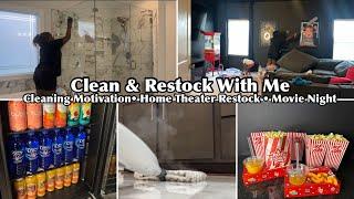 Clean and Restock With Me  Cleaning Motivation & Home Theater Reset!