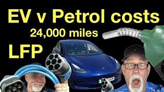 EV v Petrol costs 24,000 miles