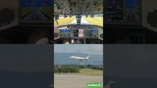 One landing, two views! #global7500 #aviationupdates    #aircraft #bombardier