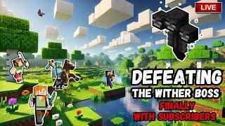 Defeating The Wither Finally With My Subscribers | Minecraft Live Stream | Vivek Gaming #minecraft