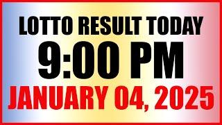 Lotto Result Today 9pm Draw January 4, 2025 Swertres Ez2 Pcso