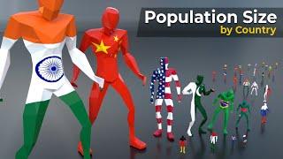 Largest Country by Population | Country scaled by Population