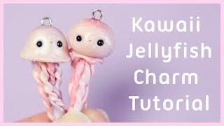 2 in 1 Kawaii Polymer Clay Jellyfish Charm Tutorial