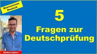 Deutsch lernen - 5 Fragen aus dem Deutschunterricht für die Deutschprüfung