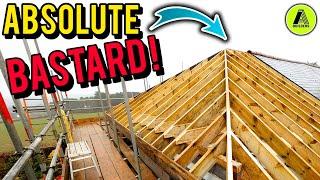 COMPLETE guide to building a BASTARD HIPPED ROOF. Watch and learn!