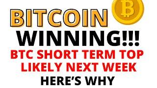 Good Chance Bitcoin Tops by Next Week - Evidence BTC Will Rally Higher Then Top & Pullback