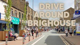 Driving Around Brighouse Calderdale West Yorkshire United Kingdom