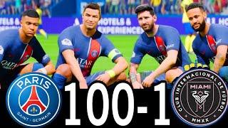 FIFA 25- MESSI RONALDO NEYMAR & MBAPPE | ALL STARS | PSG 100-0 MANCHESTER CITY #fc25