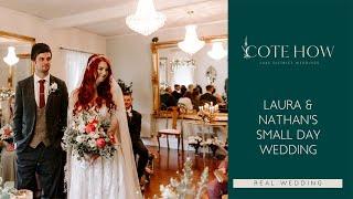 Stunning Boho Bride and Groom's Small Lake District Wedding with barn wedding reception - Cote How