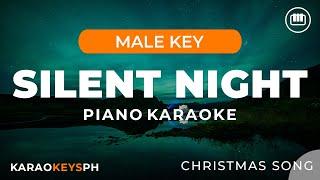 Silent Night - Christmas Song (Male Key - Piano Karaoke)