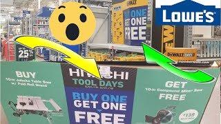 FREE TOOL DAYS DeWalt Hitachi Shopping @Lowes