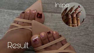 Doing My Crusty Toes At Home! Nail Art Trends | Tortoise Shell Tutorial