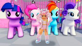 ТЮРЬМА ПОНЯШЕК В РОБЛОКС ! МАЛЕНЬКИЕ ПОНИ ЭТО БАРРИ ВОНЮЧКИ ! MY LITTLE PONY'S PRISON RUN! (Obby)