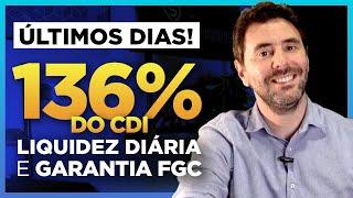 RESERVA DE EMERGÊNCIA com CDB de liquidez diária | CDB 136% Banco BV