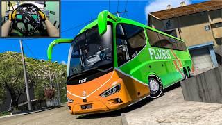 Skillful Bus Driving on Curvy Mountain Roads | Euro Truck Simulator 2 Irizar I8 - Moza R21 Setup