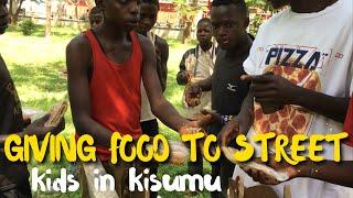 Surprising Kisumu homeless street kids with food