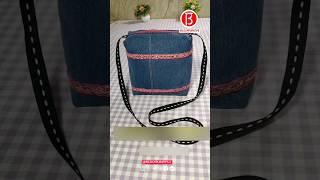 How to make a crossbody bag from jeans legs Set 01 Part 56