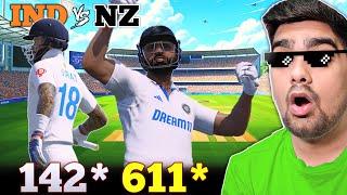 81st CENTURY! VIRAT KOHLI 142* & ROHIT 611* INDIA Vs NEW ZEALAND TEST 2 DAY 2 Cricket 24