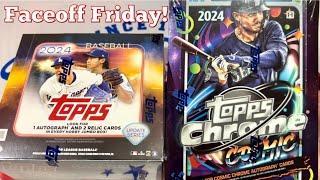 CRAZY PULLS FROM BOTH!  2024 COSMIC vs 2024 TOPPS UPDATE JUMBO!  (Faceoff Friday)