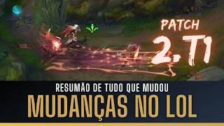MUDANÇAS NO LOL! 10 CAMPEÕES MODIFICADOS , 3 ITENS E 3 RUNAS, PATCH T1.2