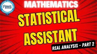 Statistical Assistant | Mathematics | Real Analysis | Part 2 | Kerala PSC | Economics | Commerce |