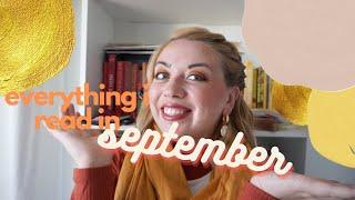 Everything I read in September: last video in the US?