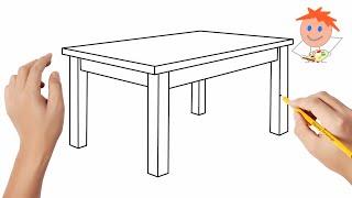 How to draw a table | Easy drawings