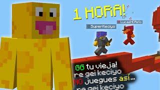 JUGUÉ DURANTE 1 HORA SEGUIDA BEDWARS & ME INSULTARON!! - Minecraft PvP.