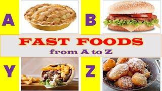 Fast Food – Fast food names A to Z – Fast Food Names & Pictures - Fast Food Vocabulary @KuboEnglishVocabulary